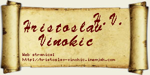 Hristoslav Vinokić vizit kartica